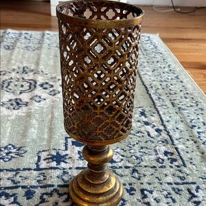 Brass Tall Candle Holder